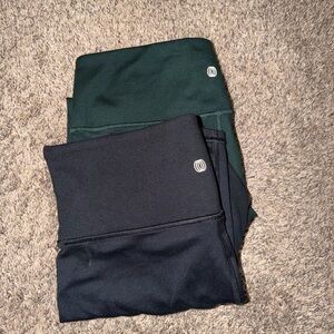 Balance Collection Black and Dark Green Leggings